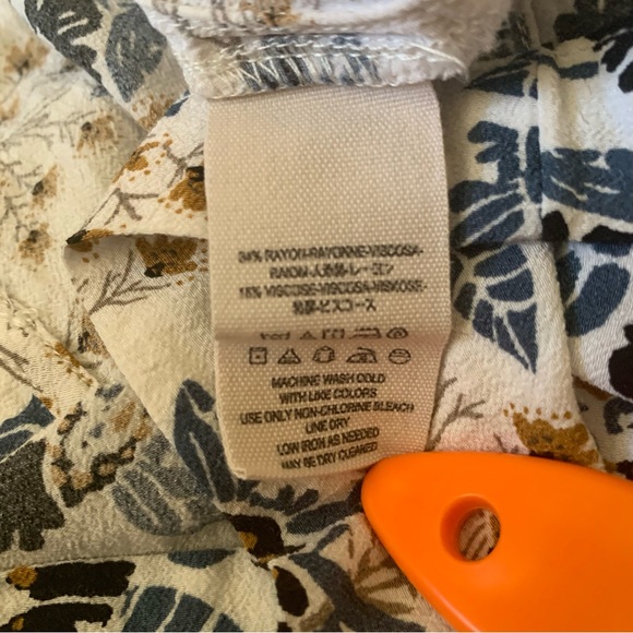 Free People Magic Mystery Blue Floral Bell Sleeve Tunic Blouse Dress Size Small - Picture 7 of 10